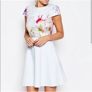 Ted Baker Rivana Hanging Gardens Floral  dress in mint-Size 3 (US 8) Medium